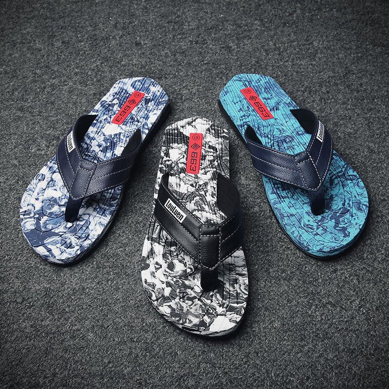 Herenpantoffels Casual Zomer Strand Slippers Anit-slip Clip Toe Pantoffels