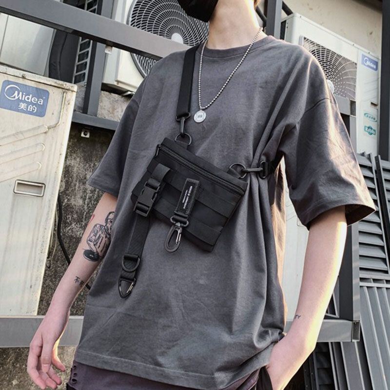 3 Pcs Heren Nylon Knoedel Vorm Drie-in-een Cool Stijlvolle Sport Hippie Tas Crossbody Schoudertas Hobo Tas