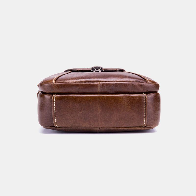 Heren Echt Leer Anti-diefstal Multi-lagen Casual Crossbody Tas Schoudertas