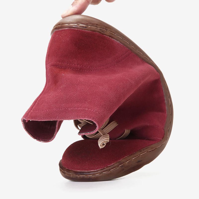 Dames Plus Maat Comfortabele Elastische Band Slip Op Enkel Korte Laarzen