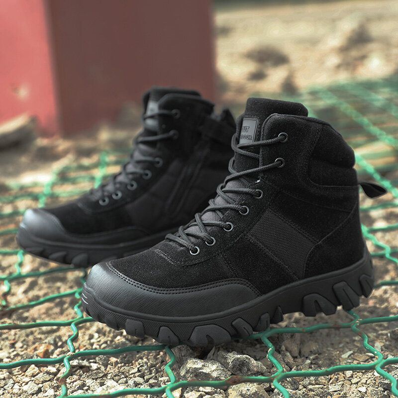 Heren Outdoor Suède Ademende Antislip Wandelschoenen Voor Wandelen