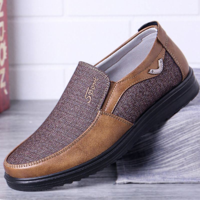 Grote Maat Heren Casual Lichtgewicht Comfortabele Slip-on Oxfords