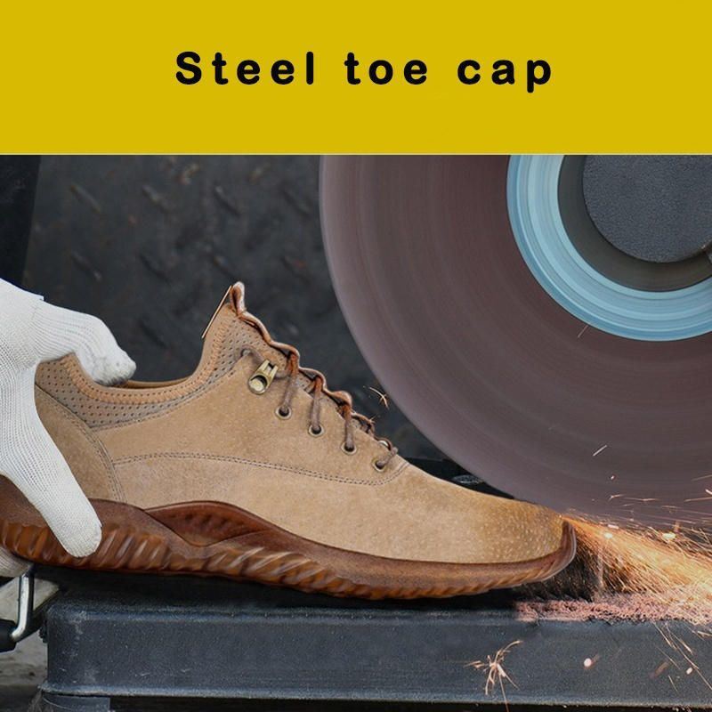 Heren Antislip Lichtgewicht Anti-crash Zachte Veiligheidswerkschoenen