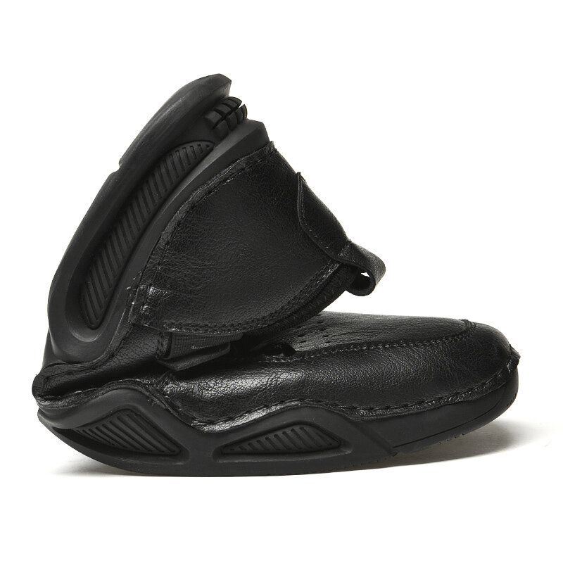 Heren Handstiksels Rundleer Ademend Zacht Casual Rijden Sneakers