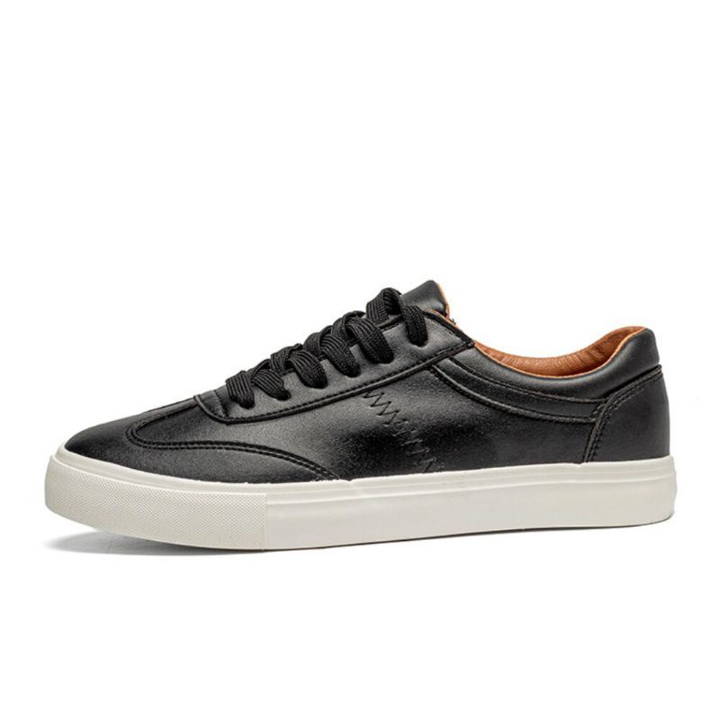 Heren Microfiber Ademend Comfortabele Zachte Bodem Solid Lace Up Casual Court Shoes