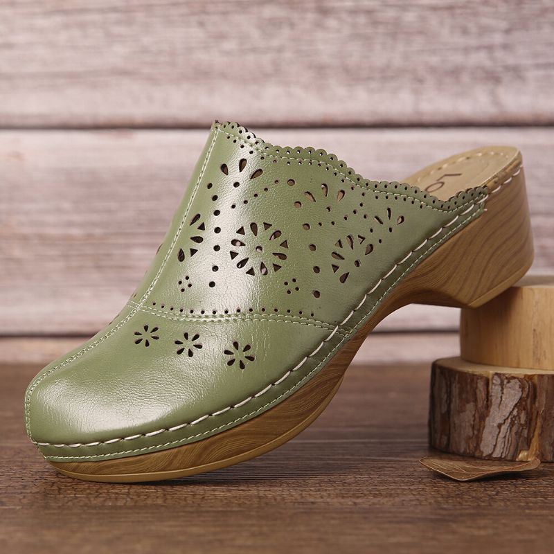 Dames Hollow Closed Toe Effen Kleur Klompen Sandalen