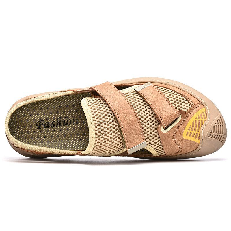 Heren Mesh Ademend Lichtgewicht Gesloten Teen Antislip Zachte Outdoor Zomersport Sandalen