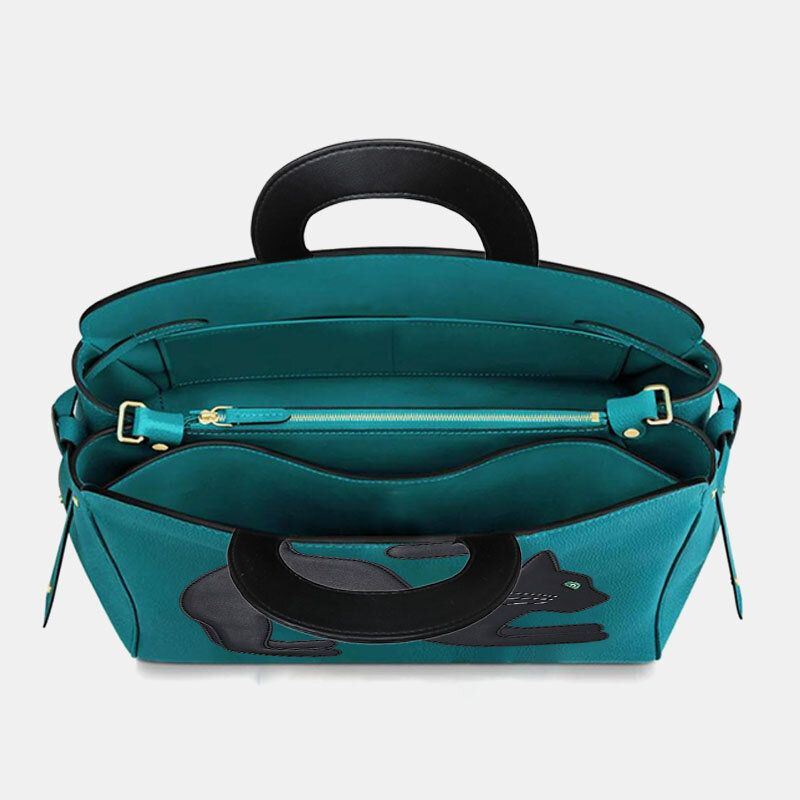 Damesmode Schoonheid Kunstleer Handtas Met Grote Capaciteit Crossbodytas Schoudertas Kattentas