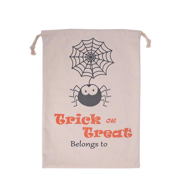 Dames Halloween Tas Canvas Party Halloween Zakken Trekkoord Snoep Geschenken Tas